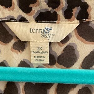 Terra & Sky Animal Print Blouse